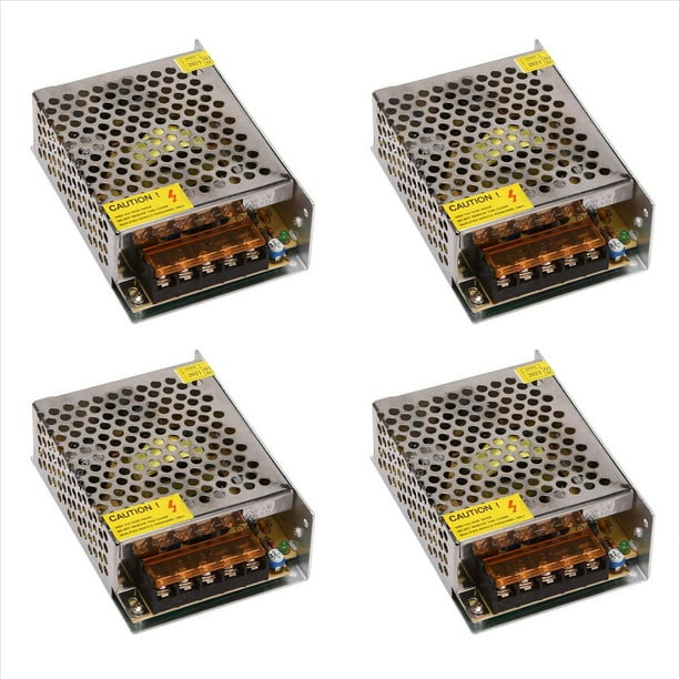 4X Fuente de AlimentacióN del Interruptor del Transformador 24V 3A 60W Controlador del Interruptor de Tira LED para CCTV Adaptador de Fuente de AlimentacióN de Control Industrial