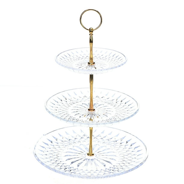 3 Tiered Serving Stand Gold/silver Serving Tray For Parties Round Platter For Cupcakes Fruits