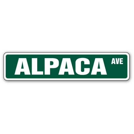 alpaca street sign llama animal farm farmer ranch indoor outdoor