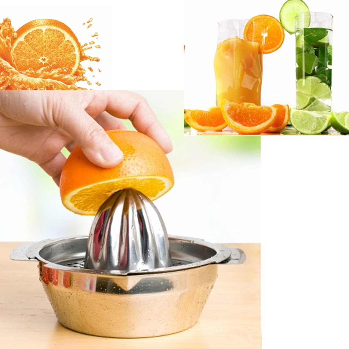 oceansEdge11 Manual Metal Fruit Juicer Portable Fruit Press Lemon Squeezer Easy Squeeze Heavy Duty Hand Press Juicer Manual Citrus for Juicing Lemon ＆ Limes ＆ Orange