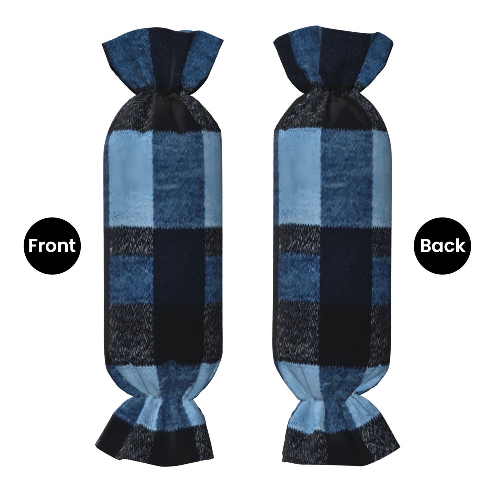 Candy Throw Pillow Travel Cervical Pillow Cylindrical Neck Body Cushion With Insert For Bed Couch Home Decor 9.8x24.4in Midnightblue Buffalo Plaid Check Tartan Scotland_1