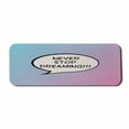 thumbnail image 1 of Saying Computer Mouse Pad, Retro Never Stop Dreaming Pop Art Thinking Bubble Ombre Digital Polka Dots Motivation, Rectangle Non-Slip Rubber Mousepad Large, 31" x 12", Blue Pink, by Ambesonne, 1 of 2