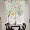thumbnail image 3 of Pink Spring Floral Tie Up Curtains for Windows, Adjustable Balloon Window Shades, Farmhouse Flowers Sage Green Leaves Kitchen Window Treatments Adjustable Roll Up Curtain for Basement/Nursery 52"x45", 3 of 8
