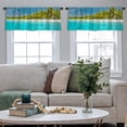 thumbnail image 5 of LALILO Kitchen Curtain Valance Colorful Tie Dye Indigo Boho Rod Pocket Window Curtain 52"x 18" Set of 2, 5 of 7
