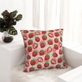 thumbnail image 6 of Fuzoiu Cute Strawberry Print Square Pillow Cover,Hidden Zipper Design,Luxury Square Pillow Case, Throw Pillow,Couch Cushion-12"x12", 6 of 7