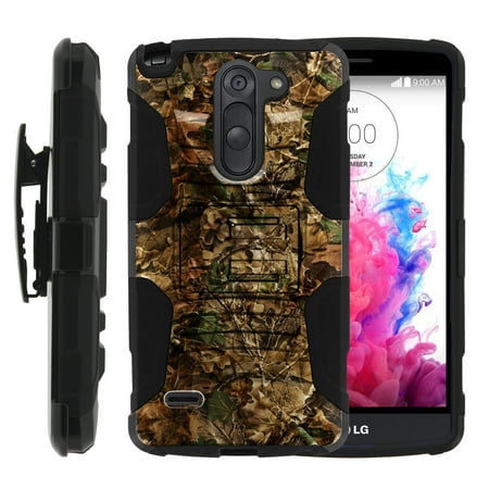 LG G3 Stylus Case | LG D690 Case | G3 Stylus Holster Case [ Clip Armor ] Rugged Case with Kickstand + Holster - Hunting Leaves