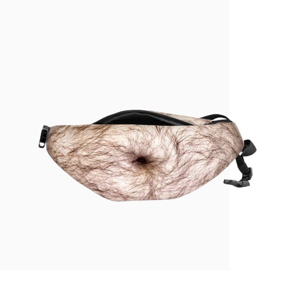 Funny Belly Bag, Realistic Big Belly Novelty Waist Bag, Humorous Fanny Pack for Pranks and Parties