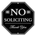 thumbnail image 1 of KAKOWELY Practical No Soliciting Sign Window Sign No Soliciting Sign for Front Door,9.84"X9.84"X0.04", 1 of 5