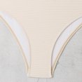 thumbnail image 7 of Ohufall Women's Bikini Sets Colorblock Trim 2 Piece Swimsuit High Waisted Bathing Suits for Women Scoop Neck Adjustable Spaghetti Straps Bikini Swimwear, 7 of 7