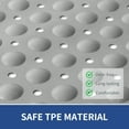 thumbnail image 3 of Non-Slip Bathtub Mat, 31"x19", TPE with Drain Holes & Suction Cups, Kids & Elderly Safe (D-Grey), 3 of 14
