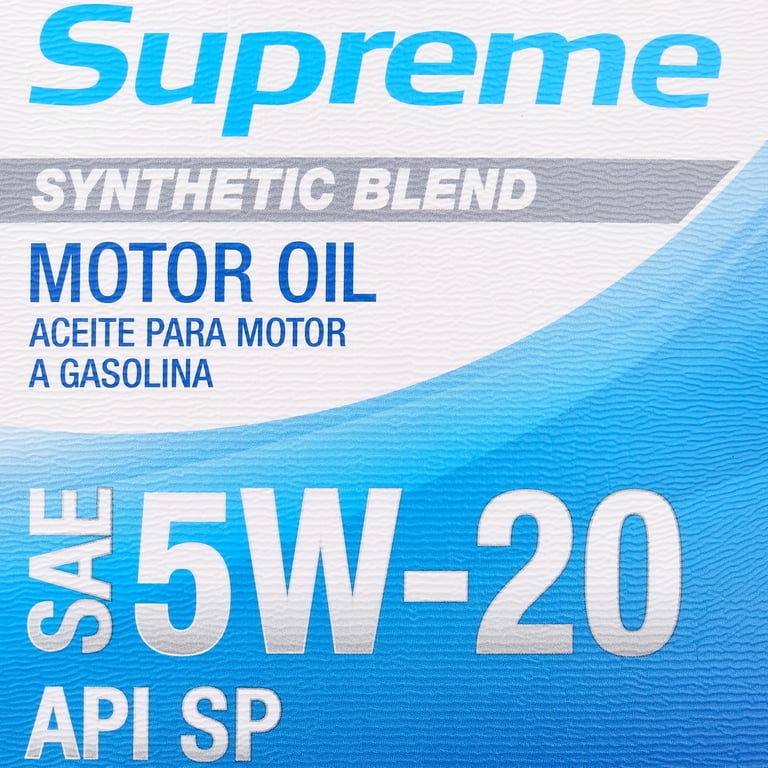 Chevron Supreme Synthetic Blend Motor Oil 5W-20, 5 Quart - Walmart.com