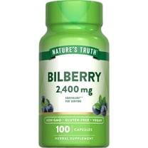 Bilberry Fruit Extract Capsules 2400mg | 100 Count | Non-GMO & Gluten Free | by Nature's Truth