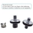thumbnail image 4 of 1/4" Male to 1/4" Male Double Stud+ 1/4" Male to 3/8" Male Screw+ 1/4" to 3/8" Convert Screw Adapter Hold Firmly Clean Cut Threads Well Machined Aluminium 6 PCS for Camera Hot Cold Shoe Mounts, 4 of 7