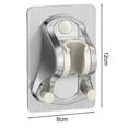 thumbnail image 6 of Pebbuoy Self Adhesive Shower Head Holder Angle Adjustable Waterproof No Drilling Wall Mount Universal Bathroom Handheld Showerhead Bracket, 6 of 7