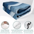 thumbnail image 4 of Queen Quilt Set 90''x96'', Abstract Blue Moire Lightweight Bedspread Coverlet with 2 Pillow Shams, Gradient Coastal Ocean Geometric Waves Breathable All Season Quilt Bedding for Bedroom/Guest Room, 4 of 9