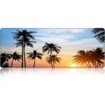 thumbnail image 1 of Large Gaming Mouse Pad with Stitched Edges Extended Desk Mousepad with Superior MicroWeave Cloth NonSlip Base, WaterResistant Keyboard Pad for Gamers, Office & Home Tropics Theme (31.5"x11.8"), 1 of 6