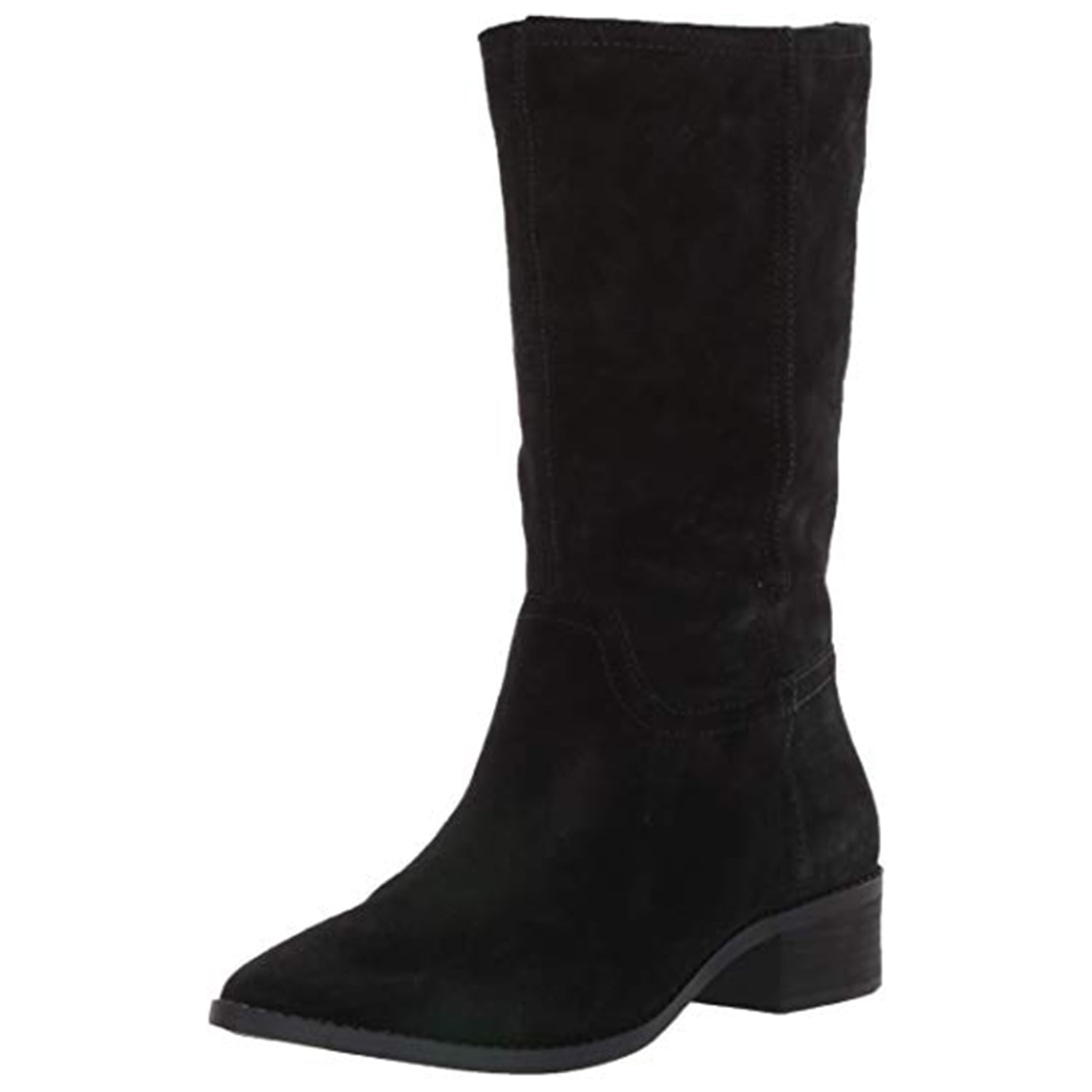 Lucky Brand Women's Lefara Synthetic Mid Calf Block Heel Boot - Walmart.com