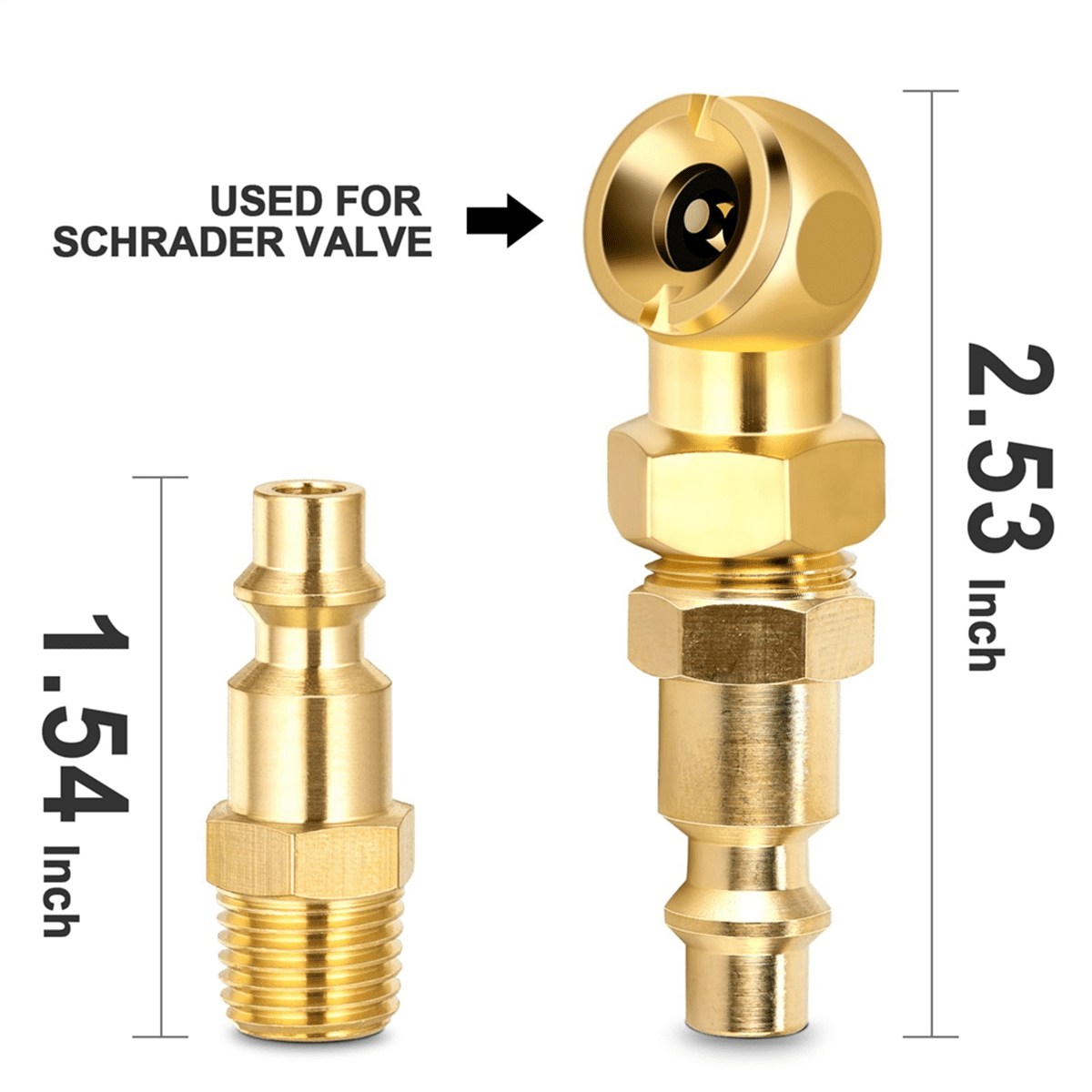 Solid Brass Closed Ball Foot Air Chuck Tire Inflator Filler 1/4 Inch F - TYK Industries Solid Brass Closed Ball Foot Air Chuck Tire Inflator Filler 1/4 Inch F - TYK Industries