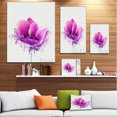 thumbnail image 3 of Fleur de Coquelicot Aquarelle Violette - Impression sur Toile Florale, 3 of 4