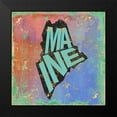 thumbnail image 2 of Maine 12x12 Black Modern Framed Museum Art Print Titled - Art Licensing Studio, 2 of 5