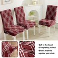 thumbnail image 3 of Chair Covers Set of 4 for Dining Room, Stretch Washable Slipcovers with Retro Plaid Pattern, Removable Polyester Seat Protector for Home Kitchen Use, 3 of 5