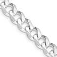 thumbnail image 1 of Sterling Silver Rhodium-Plated 7.5mm Curb Chain (18 X 7.5) Made In Italy qcb200r-18, 1 of 5