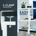 thumbnail image 6 of VIVO White Clamp-on 13" Above or Below Desk 2-Tier Shelving Unit, Desk Organizer, 6 of 9