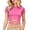 W10-Hot Pink, variant on Ulitacool Womens T Shirts Short Sleeve Solid Color Round Neck Tops Elegant Clothes 2Xl White