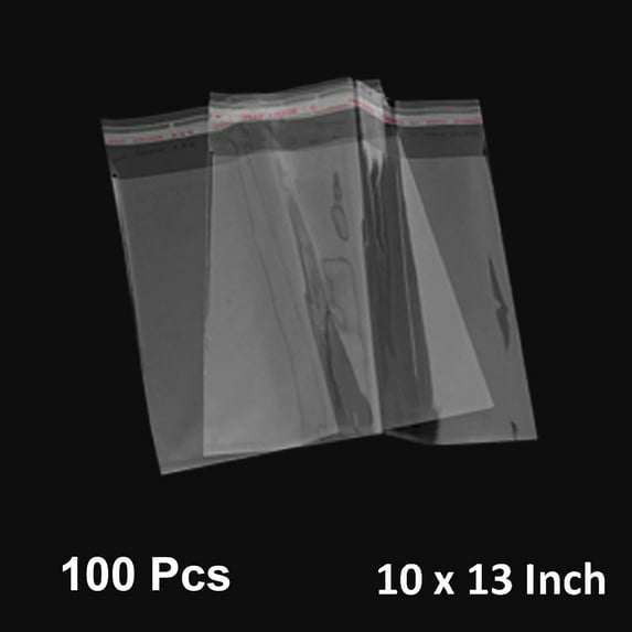 The Elixir Packaging 10 x 13 inch 100 Poly bag Clear Resealable Shipping Bags