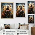 thumbnail image 4 of Designart "Expressionist Grizzly Bear Energy I" Animals Bear Picture Framed Wall Art Prints, 4 of 5