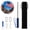 Blue, variant on FIASON 1 Pack 8.2FT Black Telescoping Handheld Flag Pole, 10-Section Stainless Steel with 4 Clips, Safety Whistle & Velvet Bag, Fits 2x3/3x5/4x6 Flags for Holiday Parades Patio Garden Decor, No Flag