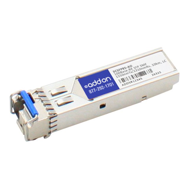 AddOn HP 3CSFP85 Compatible SFP Transceiver - SFP (mini-GBIC) module Émetteur-Récepteur (Équivalent à: ADTRAN 1442180G2) - GigE - 1000Base-BX - LC Mode Unique - jusqu'à 49,7 miles - 1490 (TX) / 1550 (RX) nm