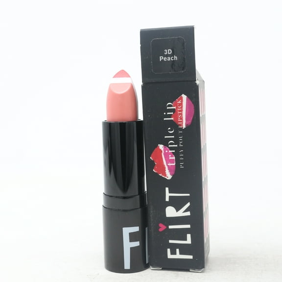 Flirt Triple Lip Puffy Pout Lipstick 3D Peach 0.15oz/4.3g New With Box