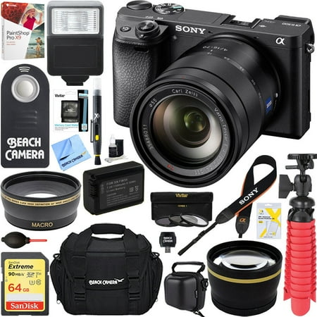 Sony ILCE-6300 a6300 4K Mirrorless Camera Body + 16-70mm Mid-Range Zoom Lens + Accessory Bundle