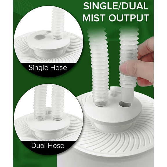 3L No Leak Plant Humidifiers for Grow Tent Greenhouse and Grow Room, Top-Fill, Auto Shut Off, with Extendable Targeting Hose Perfect for Indoor Plant Care and Humidity Control