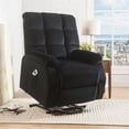 thumbnail image 3 of ACME Fauteuil Inclinable Ipompea en Velours Noir, 3 of 5