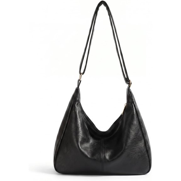 Hobo Bags for Women Slouchy  Bag Soft Vegan Leather Crossbody Purse Tote Handbag with Adjustable Strap