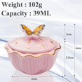 thumbnail image 2 of czcpp-Dappen Dish for Monomer Butterfly Ceramic Monomer Dish for Monomer Acrylic Nail Liquid Porcelain Anti-volatilization Monomer Bottle (NAPB062-Pink), 2 of 4