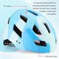 thumbnail image 4 of Moyic Casco de bicicleta para niños con protector solar Bicicletas Cascos Ciclismo Equipo de protección Gorras Sombrero Jóvenes Niños Cadenas y protecciones para puertas de seguridad Color amarillo, 4 of 6
