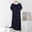 Navy, variant on Naittoop Short Sleeve Modal Dress for Women Loose V Neck Nightgown Comfy Nightshirt Sleepwear