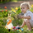 thumbnail image 2 of SUOKOM Easter Bunny Garden Stakes Easter Egg Dwarf Yard Signs for Easter Decorations Outdoor Spring Home Decor, 1PCS, 2 of 6