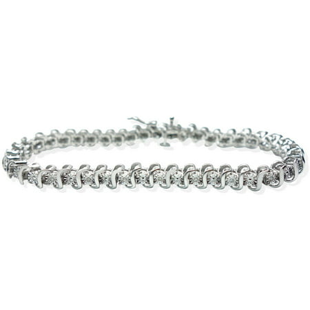 1/4 Carat T.W. Diamond Sterling Silver Fashion Bracelet