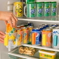 thumbnail image 5 of 2Pcs Portable Soda Can Organizer for Refrigerator Clear Plastic Fridge Soda Can Organizer with Removeable Handle Expandable Drink Beverage Holder Dispenser Bin, 5 of 5