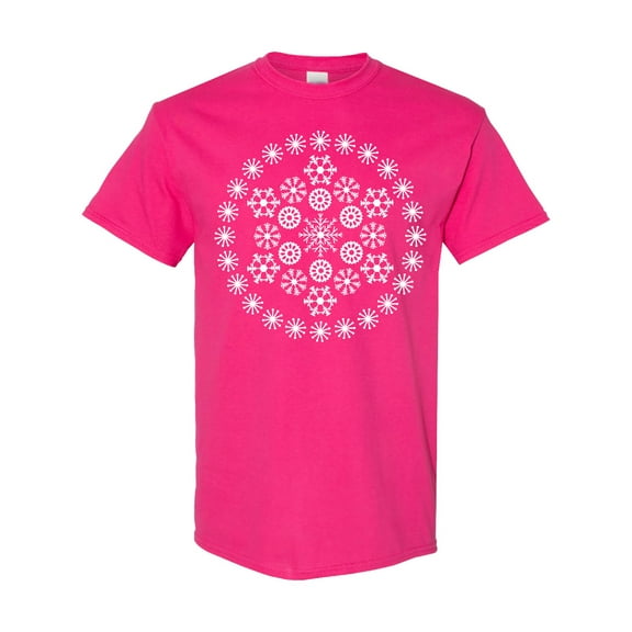 Inktastic Circle of Snowflakes Christmas, Winter Holiday T-Shirt
