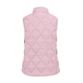 thumbnail image 3 of iOPQO Puffer Vest Women Quilted Vest Lightweight Puffer Jacket Women Puffy Vest Women Womens Winter Clothes Outerwear for Women Travel Jacket for Women Pink XL, 3 of 8