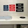 thumbnail image 5 of All Quality Standard Wash Rinse Sanitize Sign Set for 3 Bay Sink - Restaurant and Commercial Kitchen Signs - Easy to Install - Sink Set of 3 - Dark Brown (Medium), 5 of 7