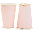 thumbnail image 5 of ANHXN Pink Party Cups ,Light Pink & Gold - Disposable Paper Cups for Hot & Cold Beverages - Bridal & Baby Shower, 5 of 5