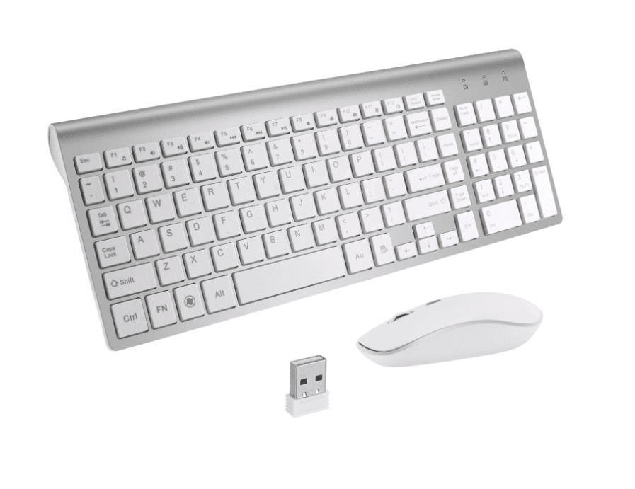 Wireless Keyboard Mouse Combo Set Ultra Slim Portable Desktop Computer Notebook 