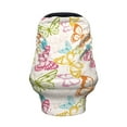 thumbnail image 2 of Fotbe Retro Colorful Butterfly Pattern Car Seat Covers for Babies, Nursing Breastfeeding Cover Infant Carseat Canopy, Soft Stretchy Carrier Cover, 2 of 9
