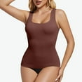 thumbnail image 7 of BYHONG Tank Tops For Women Shapewear Square Neck Camisole Tops Brown_002 XXXL, 7 of 7